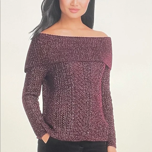 WHBM At The Shoulder Bow Back Sweater XS - Picture 2 of 16